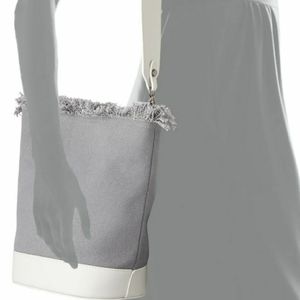 NWT frayed canvas bucket bag